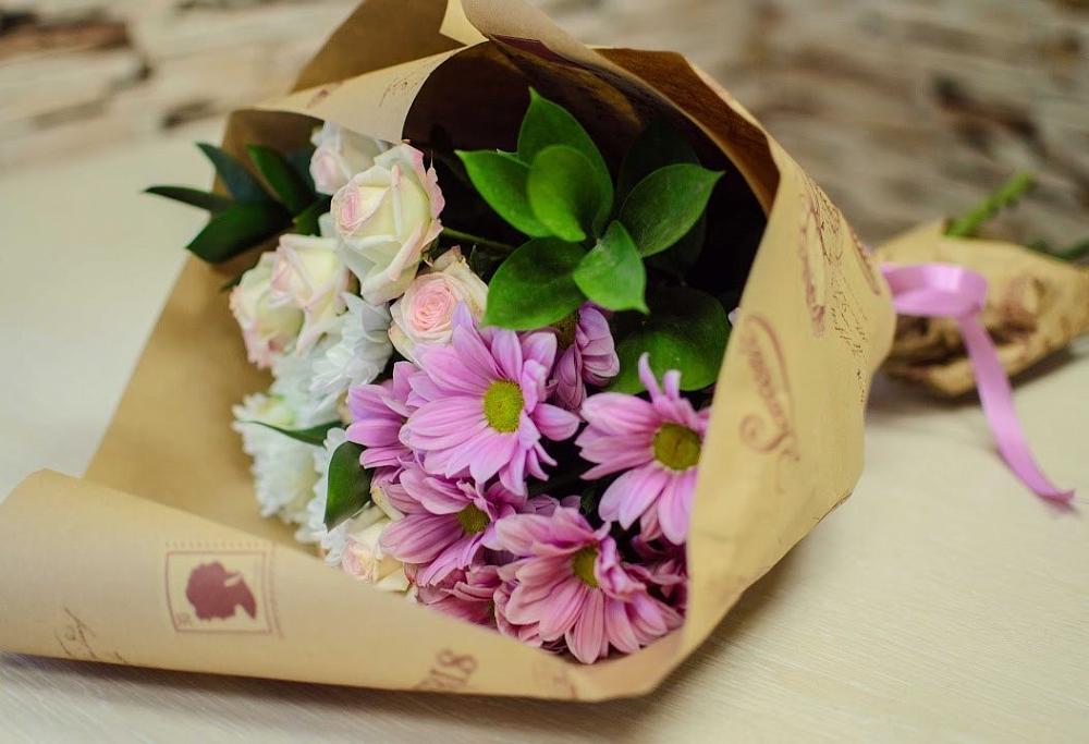 Букет цветов из: Розы и Хризантемы в Обнинске