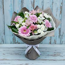 Букет цветов из:  Герберы, Альстромерии и Хризантемы #REPLACE_PRED# Обнинске