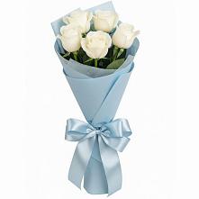 Букет 5 Белых роз Проуд в Обнинске