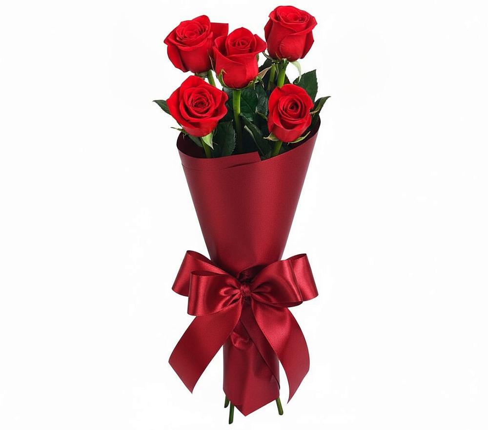 Букет 5 Красных роз Эдлесс Лав в Обнинске