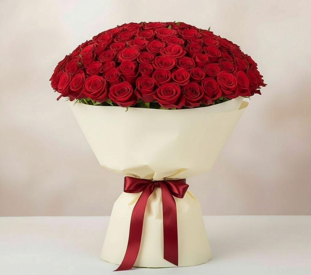 Букет 101 Красная роза Милано в Обнинске