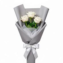 Букет 3 белые розы #REPLACE_PRED# Обнинске