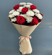 Букет цветов из:  Розы и Хризантемы в Обнинске