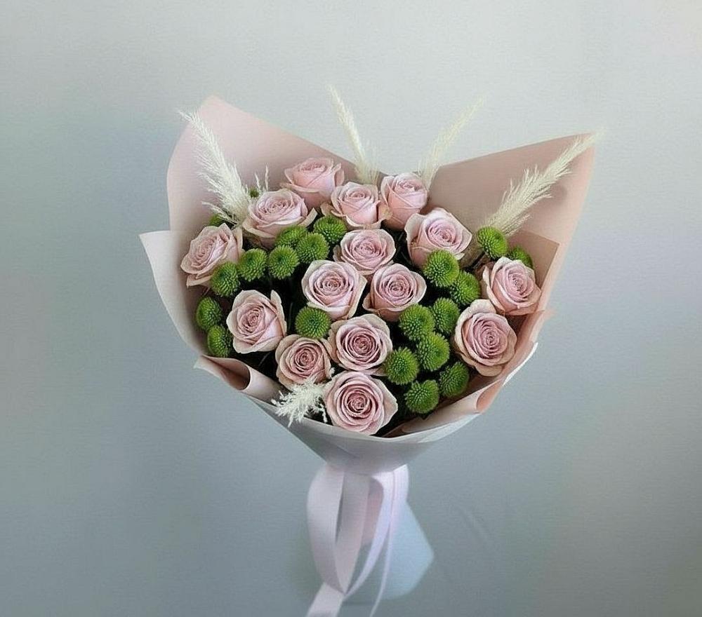 Букет цветов из: Розы и Хризантемы в Обнинске