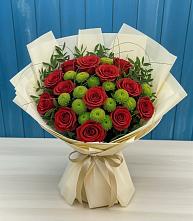 Букет цветов из:  Розы и Хризантемы в Обнинске