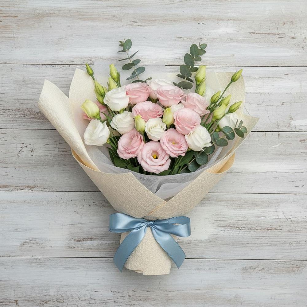 Букет цветов из: Лизиантусы в Обнинске